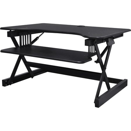LORELL Desk Riser, Sit-Stand, 40 lb. capacity, 34-1/2"x27"x9", BK LLR99983